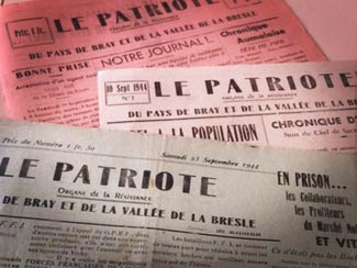 revue des résistants LE PATRIOTE Pays de Bray Vallée de la Bresle Underground newpaper 1944  1947 1940 1941 1942